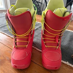Burton Red and Yellow Winter Boots